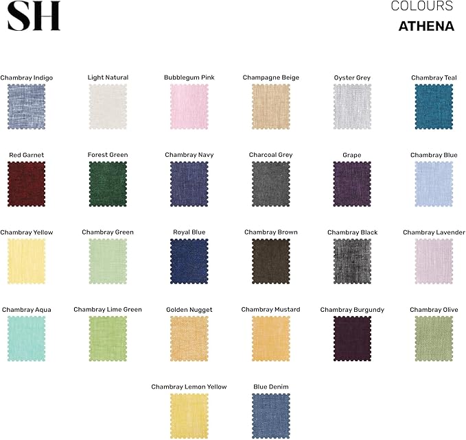 Solino Home Linen Table Runner 120 Inches Long - Athena, 100% Pure Linen Chambray Aqua Dining Table Runner 14 x 120 Inch