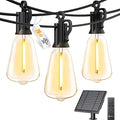 76FT Solar String Lights Outdoor Waterproof with Remote, 23+1 LED Shatterproof Bulbs, Dimmable & Timable, 3 Light Modes - Commercial Grade Patio Lights for Garden Backyard Party Decor