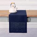 Solino Home Linen Navy Blue Table Runner 120 Inches Long - 100% Pure Linen Dining Table Runner 14 x 120 Inch for Fall, Autumn, Thanksgiving, Christmas, Holiday - Fete