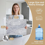 Diflart Natura Marble Stone Pastry Board for Kitchen, 16x20 Inch, Gray with White Veins, Marble Cutting Board Large with Non-Slip Feet for Keep the Dough Cool and Chocolate Tempering, Pack of 1 Pcs
