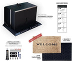 DAVYMAT ~ Transforming Doormat Package Locker/Anti-Theft Lockable Outdoor Parcel Safe/Secure Collapsible Porch Storage/Large 26x18x15" Capacity
