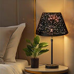 Medium Lamp Shade, ALUCSET Barrel Metal Etching Process Lampshade for Table Lamp and Floor Light, 7x13x7.8 inch, Spider