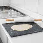 Koville Brazilian Natural Marble Cutting Board for Kitchen, 16x20inch Extra Large Hand Crafted Marble Slab for Cheese, Charcuterie, Pastry Board - Wedding Gift, House Warming Gift