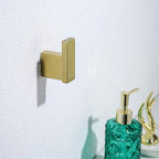 RANDOM Brushed Gold Towel Hook Modern Steel Clothes Rack Wall Mounted Coat Robe Clothes Hook for Bathroom Kitchen Home Garage 304 Stainless Steel Wall Hook 2 Pack 96009-8BG.