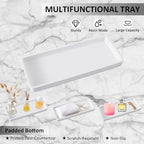 Resin Bathroom Toothbrush Cups Set with Holder and Tray, 4 Pcs Matte White Bathroom Accessories Set Counter Organizer for Sink Home Decor