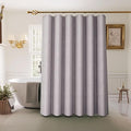 Inhousolu Boho Farmhouse Shower Curtain with Fabric Liner Set, Faux Linen Textured, 14 Metal Hooks Luxury Weighted Hem, Washable Wrinkle Free Bath Curtain for Hotel Bathroom 72" W x 72" L Grey