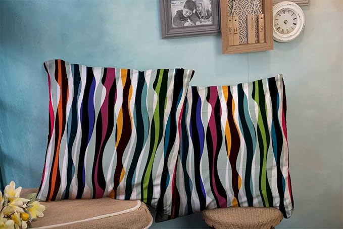 CAPSCEOLL Abstract Colorful Throw Pillow Covers Modern Home Art Decor,20 X 20 Inches Set of 2 Pillow Cases Decorative,Abstract Pillowcases for Bedroom,Living Room,Cushion Couch Sofa