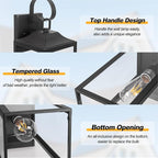 19" Large Outdoor Light Fixture 2 Pack, Porch Lights Sconce Exterior Lighting Fixtures, Black Outside Lights for House Modern Wall Lantern, Anti Rust Outside Coach Lamps for House, Doorway, Garage