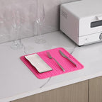 Silicone Dish Drying Mat for Multiple Usage,Easy clean,Eco-friendly,Heat-resistant Silicone Mat for Kitchen Counter or Sink,Refrigerator or Drawer liner Rose M 12 inches x 12 inches