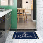 Mingnei Boat Floor Mat, Welcome Mats Outdoor, Nautical Welcome Boat Doormat Door Mat Rug for Home Boats Entrance, Boat Ship Floor Mats for Indoor Outdoor Rug 30 x 17