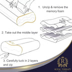 Memory Foam Pillow, 2-Pack King Cervical Pillow for Neck, Contour, Pillow for Neck and Shoulder Pain, Side Sleeper Pillow for Shoulder, Side Sleeping