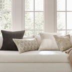 Topfinel Decorative Neutral Gray Throw Pillow Covers for Couch,Boho Cozy Soft Cushion Covers Set of 4 with Corduroy,Accent Pillowcases for Sofa,Bed,Living Room Home Decor 24×24 Inch (Cream,Grey)