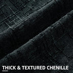 decorUhome Black Chenille Throw Pillow Covers 12x20 Set of 2 Thick Textured Slubby Couch Pillow Covers Farmhouse Accent Modern Neutral Decorative Pillow Cases for Bed Sofa Living Room