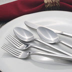 Alata Cube 45-Piece Forged Stainless Steel Flatware Set Cutlery Set,Service for 8,Silver Finish,Dishwasher Safe