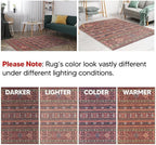 Keen Home Design 5x7 Rug - Machine Washable Area Rug with Non-Slip Backing, Ideal for Living Room, Dining Room, Bedroom - Vintage, Easy Clean, Durable, Low Pile Rug - (5' x 7')