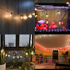 ST40 20Ft LED Outdoor String Lights with 22 Edison Shatterproof Bulbs, C9/E17 Screw Base, Waterproof Commercial Grade Patio Lights UL Listed for Outside Backyard Garden Bistro Porch Decor-Brown