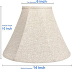 TOOTOO STAR Bell Lamp Shade Set of 2, Linen Lampshade for Floor Light and Table Lamp 6x14x10 inch, DIY Fabric Natural Linen Hand Crafted, Spider (Assembly Required)