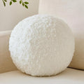 Ball Pillow, Decorative Round Pillow for Couch n, Circle Throw Pillows, Perfect Ball Pillows for Couch, Stylish Decorative Pillows, Versatile Round Throw Pillow (White, Medium-11.8 Inches)