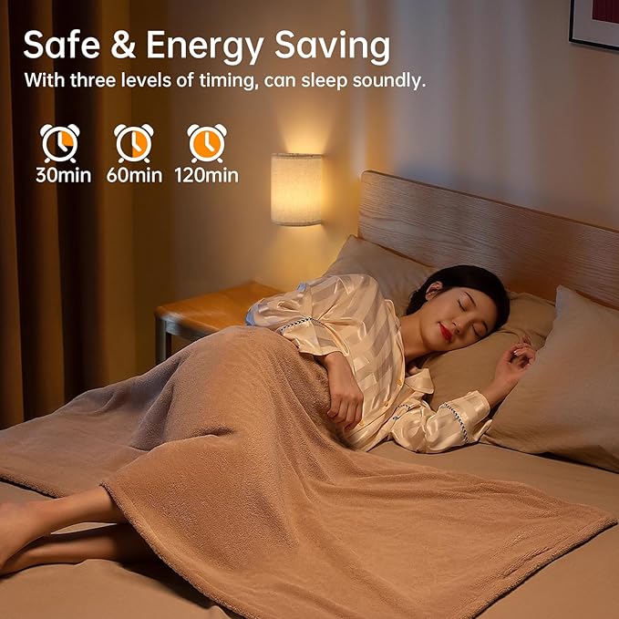 Adhesive Battery Operated Wall Sconce Set of 2, 5000 mAh Battery Rechargeable Bulb with 12 RGB Colors, Stick on Wall Sconce No Drill Wall Lights, Linen