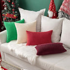 MIULEE Pack of 2 Corduroy Pillow Covers Soft Soild Cushion Cases Decorative Square Throw Pillow Covers Cream White Pillowcases for Sofa Bedroom Car 12 x 12 Inch 30 x 30 Cm