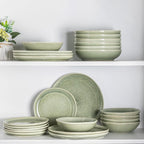 AmorArc Ceramic Plates Set of 6, 8.5 Inch Handmade Reactive Glaze Stoneware Plates set for Dessert, Salad, Appetizer,Dinner Microwave & Dishwasher Safe, Scratch Resistant