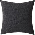 Jeneoo Graphite Grey Decorative Square Thick Accent Throw Pillow Covers Fine Textured Boucle Couch Cushion Cases for Sofa Decor, Set of 1, 24 x 24 Inch