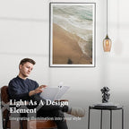 Modern Glass Pendant Light, 6"x9.2" Amber Ribbed Oval Light Fixture with Gold Cap, 15"-72" Adjustable Cord, E26 Socket for Kitchen or Hallway – Sunrise Glow Oval