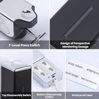 2-in-1 Quadrate Dispensers for The Shower,Shower soap Dispenser,Conditioner Dispenser, Shampoo Dispenser,No Drilled Wall Mounted Distributor,Hotel,Bathroom,Home (Double, Black)