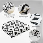 idee-home Outdoor Chair Cushions Set of 2, Thick 17" x 17" x 3" Outdoor Seat Cushions Patio Furniture Waterproof with Ties, Dining Pads