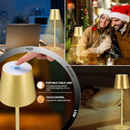 2 Pack Cordless Table Lamp, 5000mAh Portable Rechargeable LED Desk Lamp (Gold)