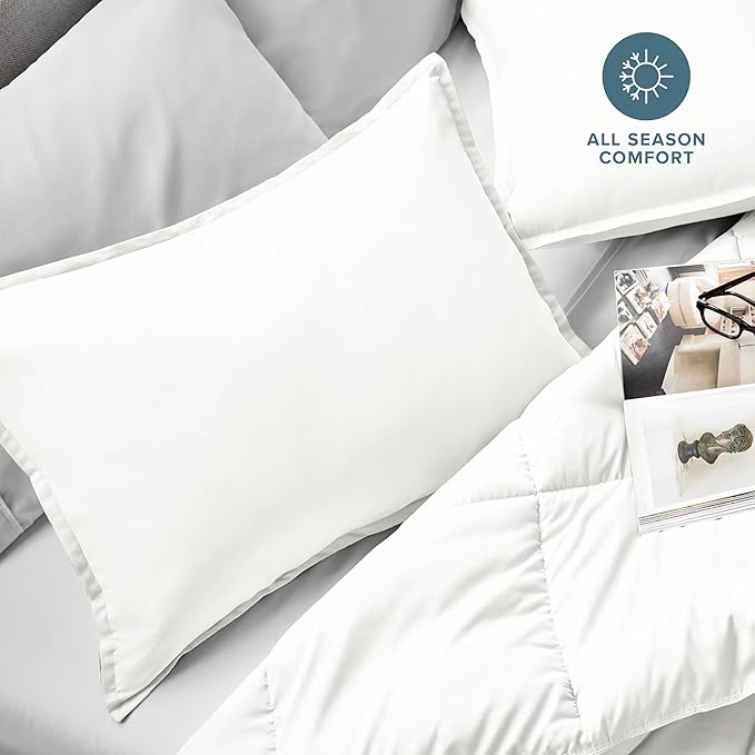 Bare Home King Pillow Sham Covers - Set of 2 - Premium 1800 Ultra-Soft Microfiber - Double Brushed - Stain & Fade Resistant - Bed Pillow Shams - Pillows Not Included (Set of 2, Cream)