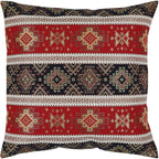 Tapestry Gobelin Red-Black 18"x18" Pillow Cover Sham Ethnic Kilim Geometric Southwestern Pattern Throw Decorative for Home Decor, Sofa, Couch, Porch, Patio, Chair