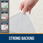 OLANLY Bathroom Rugs 47x32, Extra Soft Absorbent Chenille Bath Rugs, Rubber Backing Quick Dry, Machine Washable Bath Mats for Bathroom Floor, Tub and Shower, Home Decor Accessories, Ivory