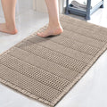 H.VERSAILTEX Upgraded Waffle Bath Mat Super Absorbent Bathroom Mats Non Slip Bath Rugs for Bathroom Floor Machine Washable Dry Fast Bathroom Rugs for Beside Tub, 24" x 36", Irish Cream
