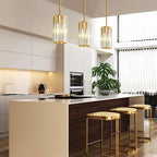 Gold Pendant Lighting Modern Pendant Light Mini Crystal Chandeliers Adjustable Pendant Light Fixture for Kitchen Island Dinning Room Corridor Bedroom (Gold 1-Light)