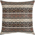 Persian Dark Green Throw Pillow Covers Khaki and Black - 16 x 16 Inches Decorative Pillows, Boho Room Decor for Couch, Ethnic Shams, for Window Seat, Patio