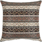 Persian Dark Green Throw Pillow Covers Khaki and Black - 16 x 16 Inches Decorative Pillows, Boho Room Decor for Couch, Ethnic Shams, for Window Seat, Patio