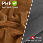 PHF Super Soft Velvet Zippered Body Pillowcase, No Insert, 1 Pack Luxury Cozy Warm Pillow Sham Cover with Zipper, 20"X 54" Long Cozy Fuzzy Flannel Pillow Case, Brownish Camel
