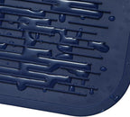 Silicone Dish Drying Mat for Multiple Usage,Easy clean,Eco-friendly,Heat-resistant Silicone Mat for Kitchen Counter or Sink,Refrigerator or Drawer Liner Navy Blue 5XL 36inches x 18inches