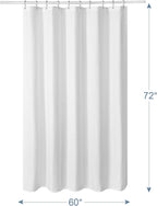 AmazerBath Waffle Shower Curtain White, Stall Shower Curtain, Heavy Duty Fabric Shower Curtains, Hotel Quality Bathroom Shower Curtains, 60 x 72 Inches