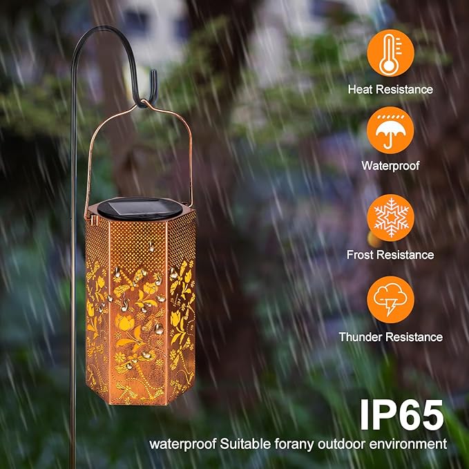 Christmas Decorations Gifts for Women Men Mom - Dragonfly Solar Lanterns Outdoor Waterproof - Birthday Gifts, Mothers Day Gifts, Solar Lights Outdoor Garden Decor for Outside, Patio, Yard, Lawn