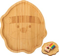 Christmas Serving Tray, Santa Claus Shape Charcuterie Board, Bamboo Serving Platter Dish for Holiday Party Food Tray for Cheese Snack Fruit 10 x 8.7 x 0.6 Inches