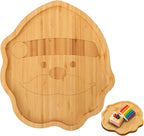 Christmas Serving Tray, Santa Claus Shape Charcuterie Board, Bamboo Serving Platter Dish for Holiday Party Food Tray for Cheese Snack Fruit 10 x 8.7 x 0.6 Inches