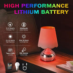 Rechargeable Cordless Small Funky Table Lamp, Battery Operated Remote Control Disco Mini Table Lamps for Bedroom Nightstand, Funky Small Table Lamp for Small Spaces for Kitchen Counter, Bookshelf