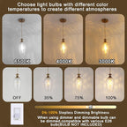 Glass Pendant Lights Kitchen Island Clear Glass Hanging Light Fixtures Farmhouse Brass Pendant Light for Kitchen Sink Dining Room, E26, Gold