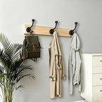 6 Pack Wall Hooks for Hanging, Heavy Duty Coat Hook Wall Mount, Easy to Install Metal Closet Hooks, Apply to Bathrooms, Bedrooms, Living Rooms, Entrances (Black)