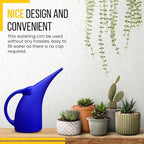 KP KOOL PRODUCTS 1/2 Gallon Watering Can – Small Blue Plastic Watering Can for Indoor & Outdoor Plants, Garden Use – 1 Pack