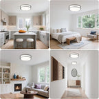 17W LED Ceiling Lights,1100lm Super Bright LED Ceiling Lights,10in Dimmable Flush Mount Light Fixtures,5CCT(5000K/4000K/3500K/3000K/2700K) Adjustable for Bedroom Kitchen Bathroom Hallway,2PACK