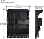 Wall Mail Organizer with Storage Drawer and 6 Hooks, Easy Install Key Rack for Entryway and Home Decor, Luxury Black
