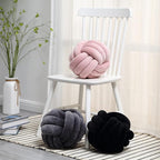 Petrella Knot Pillow Throw Pillows Ball Round Cute Throw Pillows Home Decor Cushion Decorative Aesthetic Spandex,Black 11inch